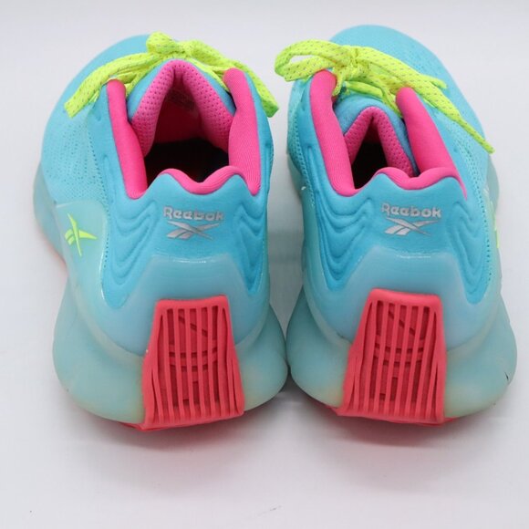Reebok ZIG KINETICA Womens Size 3 Neon Blue/Pink FW7153 Lace Up Casual Shoes - Picture 7 of 11